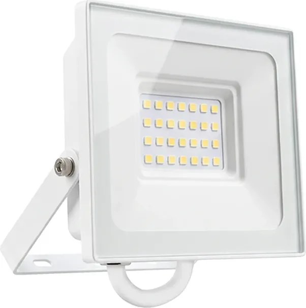 Faro LED 20W IP65 in Alluminio Bianco con OSRAM chip LED Colore Bianco Caldo 3.000K