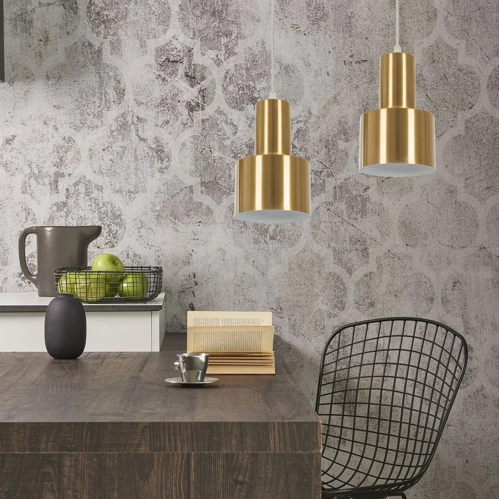 Lampada Da Soffitto Metallico Moderno Gold