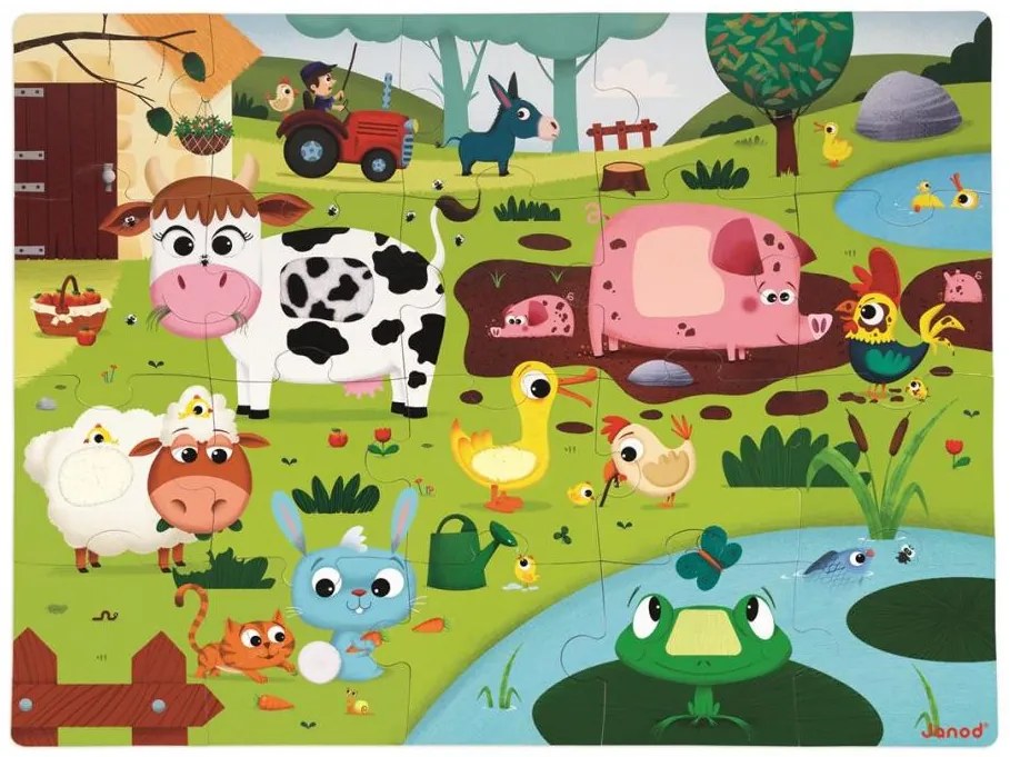 Puzzle Tattile Gli Animali della Fattoria - 20 pezzi