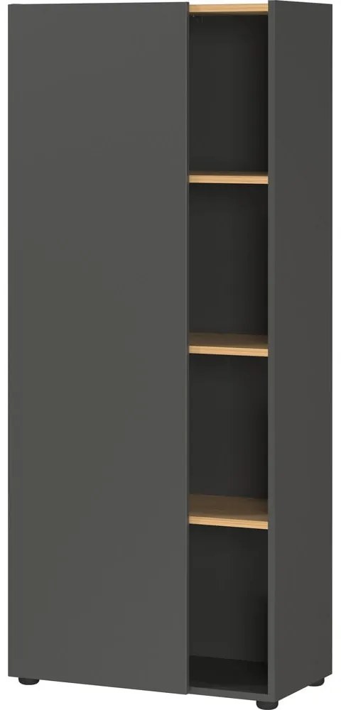 Libreria color antracite con effetto rovere 61x145x34 cm Adrano – Germania