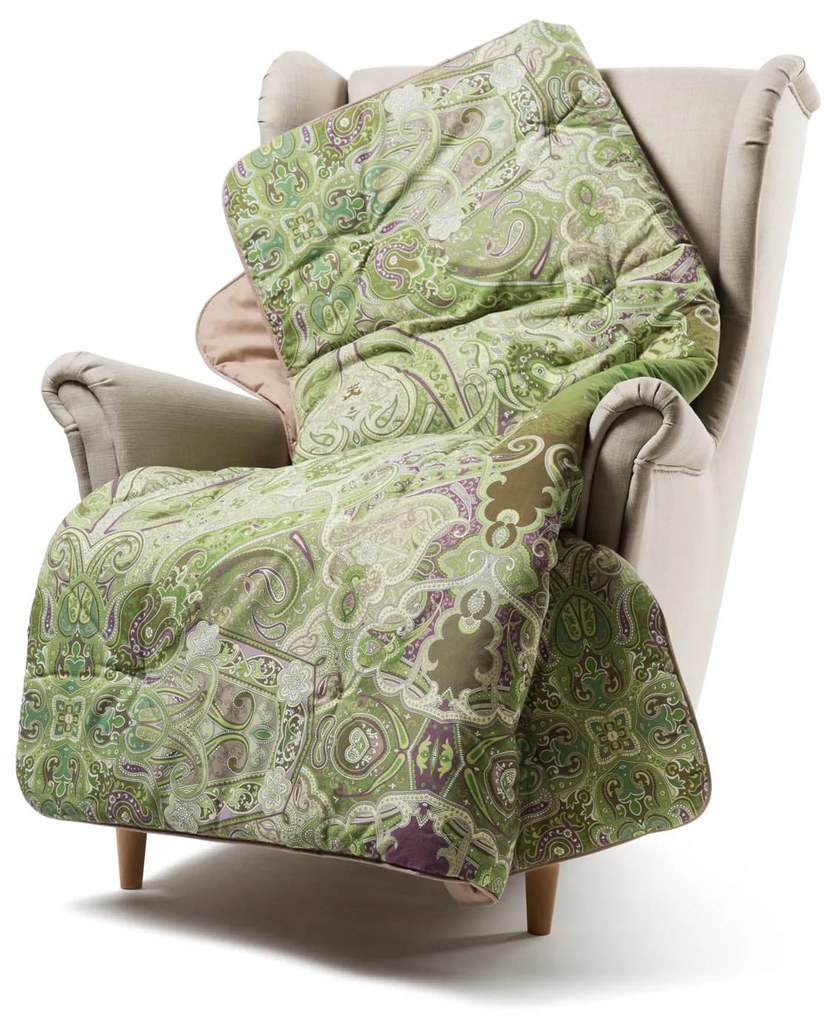 Plaid Scaldotto in Cotone Pettinato Kashmir CM. 130X170