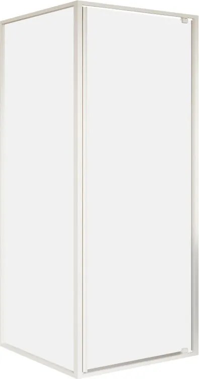 Lato fisso per box doccia Top H 200cm X97.5-99cm Sp. 6 mm vetro trasparente profilo bianco opaco