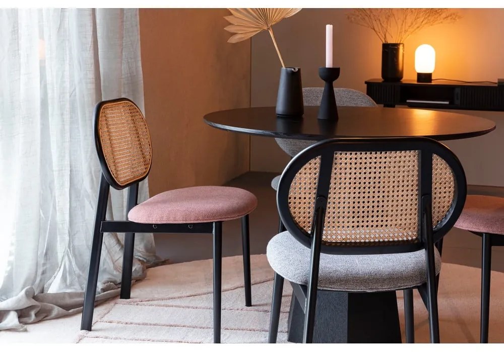 Sedia da pranzo in rattan grigio Spike - Zuiver