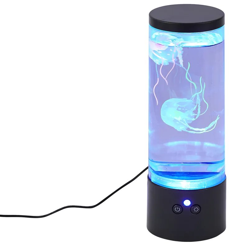 Tubo a bolle nero 30 cm con LED RGB - Dweller