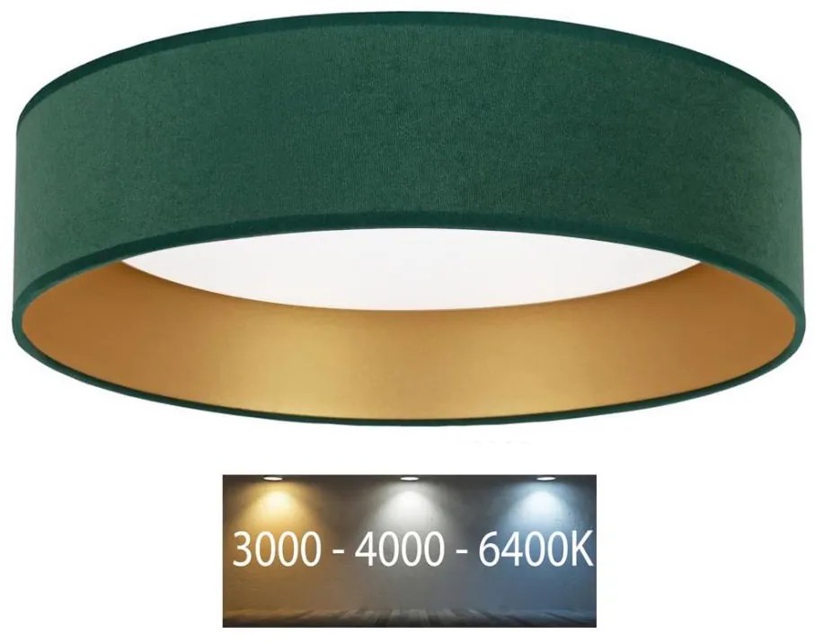 Brilagi - Plafoniera LED VELVET LED/24W/230V 3000/4000/6400K verde/oro