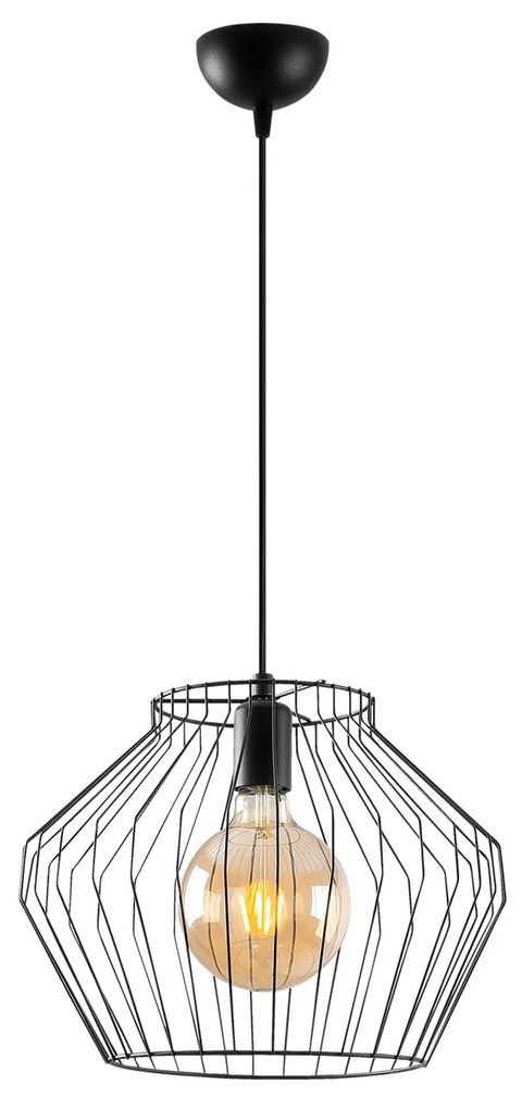 Lampadario in metallo nero vintage Vazo