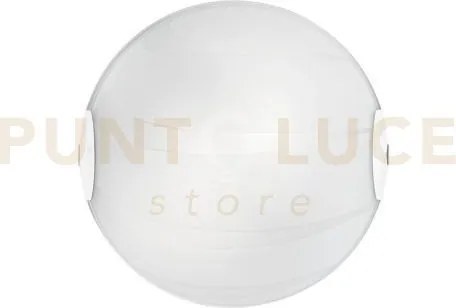 Plafoniera cri bianca 2 luci attacco e27 30x30x9,4cm  in vetro bian...
