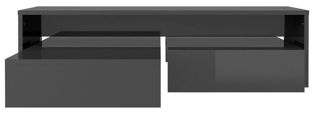 Set tavolini estraibili grigio lucido 100x100x26,5cm truciolato