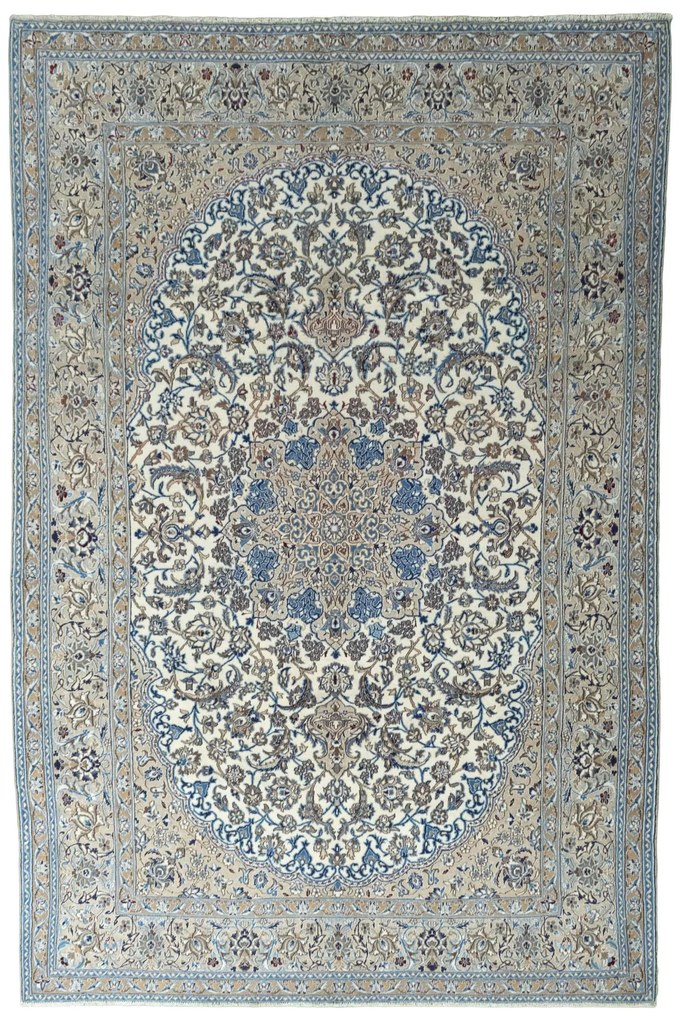 Nain Tappeto 320x210 Beige (Iran) Annodato A Mano