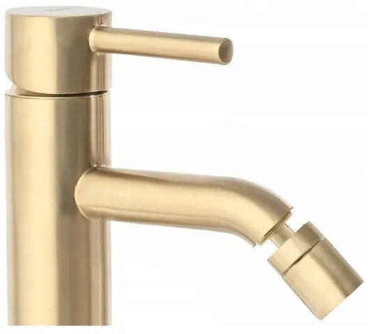 REA-B4702 - Miscelatore per bidet LUNGO 17 cm oro spazzolato