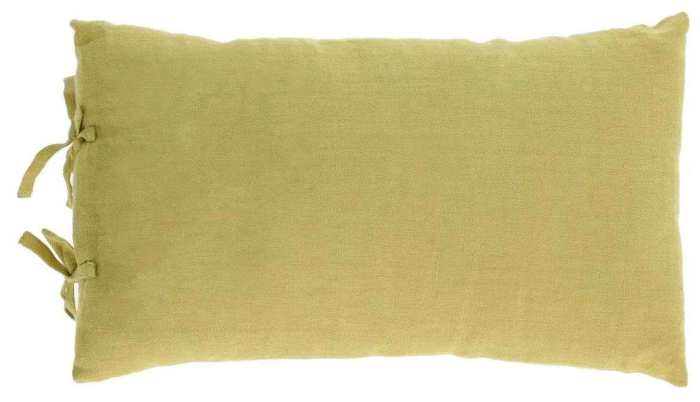 Kave Home - Fodera per cuscino Tazu 100% lino verde 30 x 50 cm