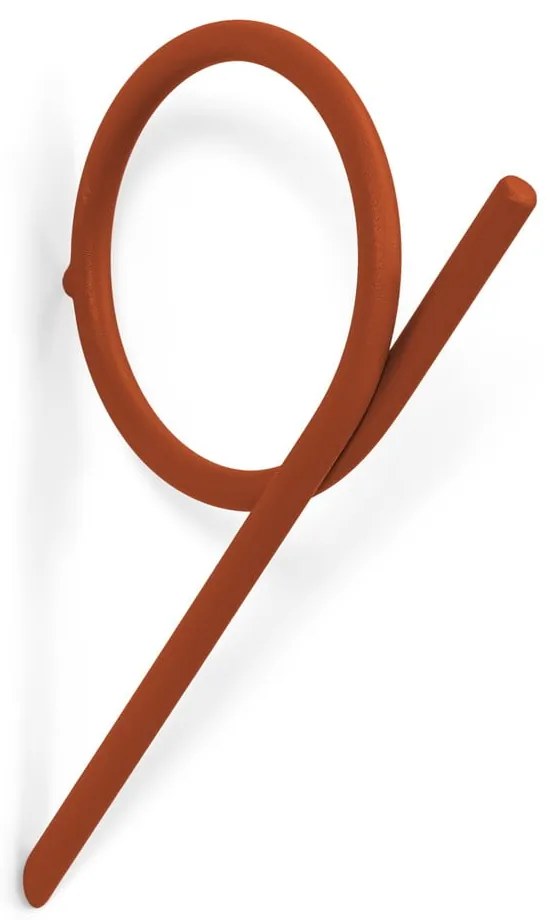 Gancio da parete color terracotta in metallo Tuba L – Spinder Design