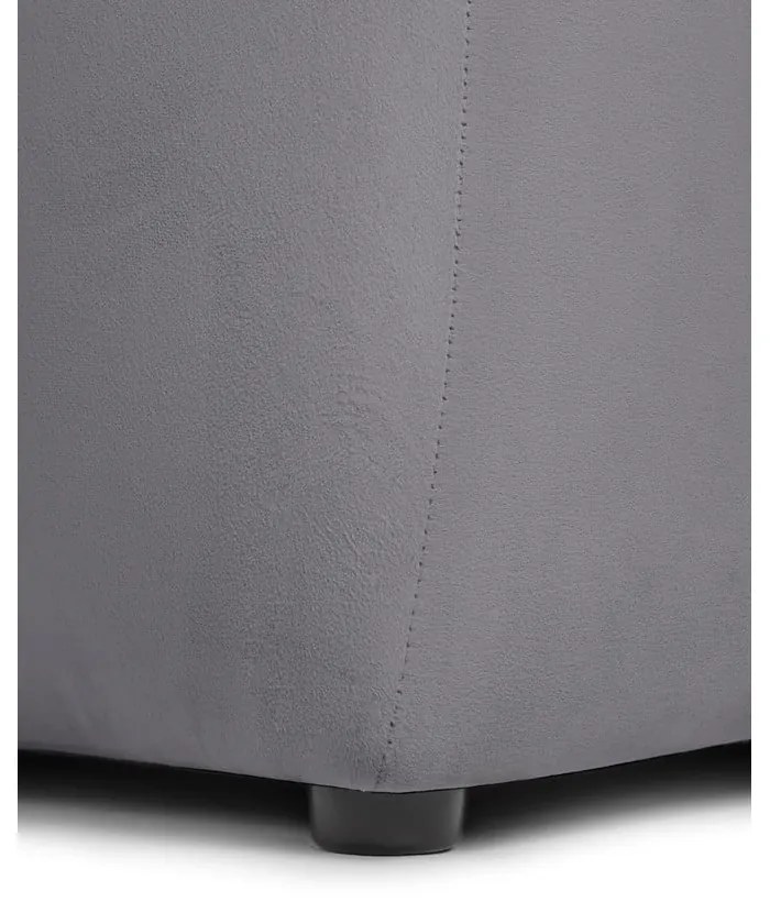 Divano angolare grigio (con penisola a sinistra/con chaise lounge) con rivestimento in velluto Cube – Bonami Selection