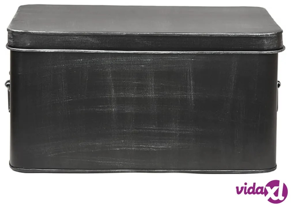 LABEL51 Scatola Portaoggetti Media 35x27x18 cm XL Nero Anticato