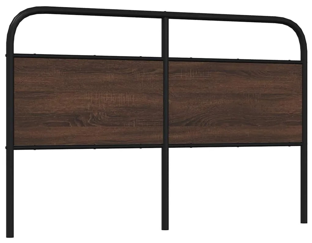 Testiera rovere marrone 160 cm in acciaio e truciolato