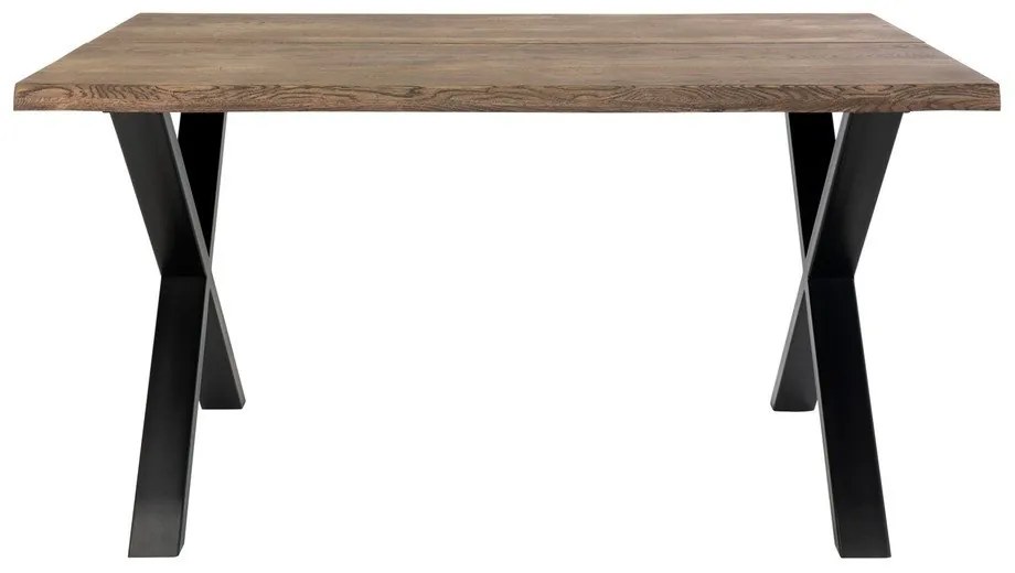 Tavolo da pranzo con piano in rovere massiccio Fumé, 140 x 95 cm Toulon - House Nordic