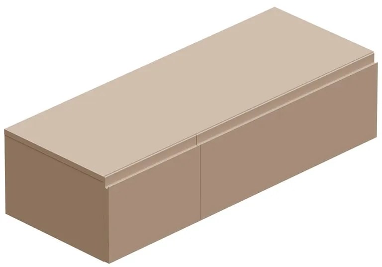 Mobile da bagno sotto lavabo Step beige L 120.3 x H 30 x P 46 cm 2 cassetti, lavabo non incluso