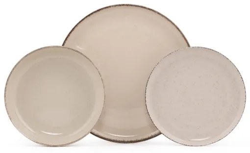 Servizio da tavola 18 pezzi beige/porcellana
