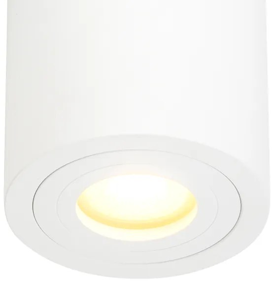 Faretto da bagno rotondo moderno bianco - Capa
