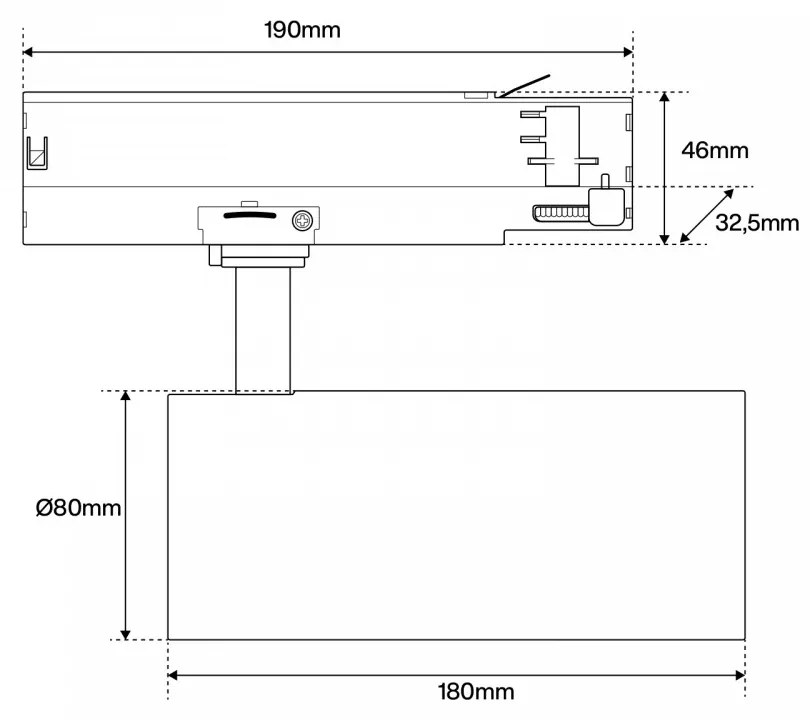 Faro LED 40W Trifase CCT Bianco Variabile Angolo 38/60° dimm. TRIAC Colore Bianco Variabile CCT