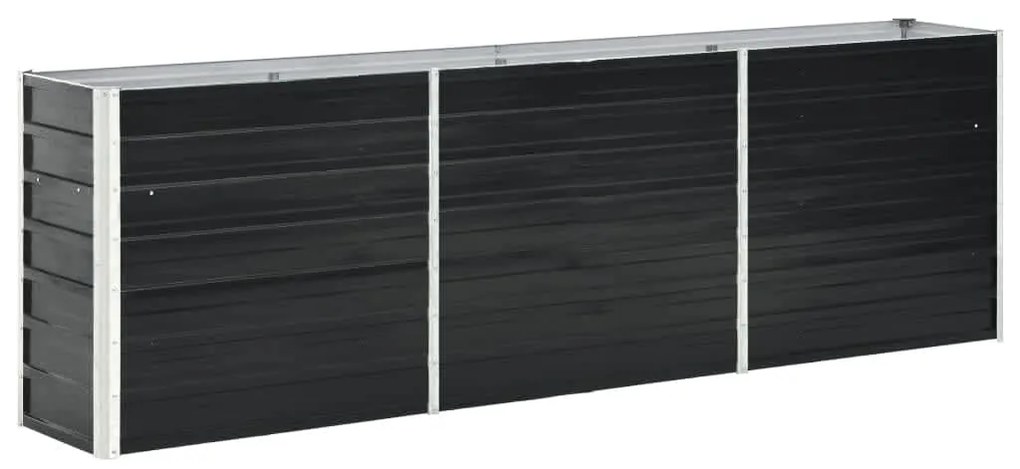 Letto Rialzato İn Acciaio Zincato 240x40x77 Cm Antracite /