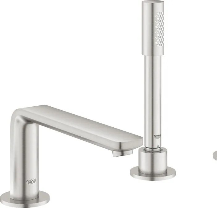 Rubinetto per vasca getto laminare cristallino Lineare grigio spazzolato GROHE