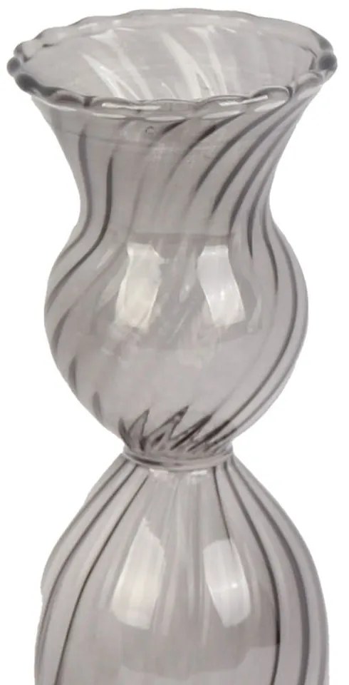 Candeliere in vetro grigio, altezza 17 cm Swirl - PT LIVING