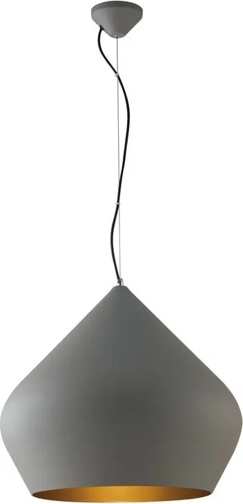 Lampadario Glamour Tholos grigio paralume grigio E27 LUCE AMBIENTE DESIGN