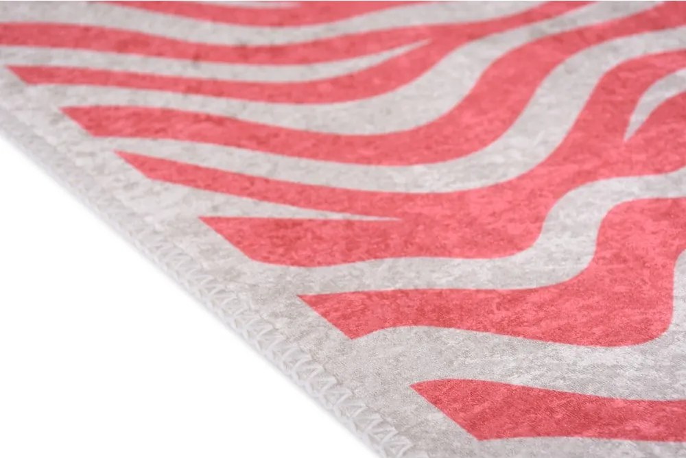 Tappeto rosa lavabile 80x150 cm Red Zebra – Vitaus