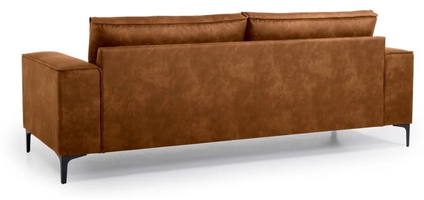 Divano in similpelle marrone cognac 224 cm Copenhagen - Scandic