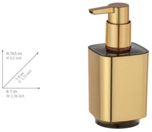 WENKO 24161100 - Dispenser di sapone AURON 300 ml dorato