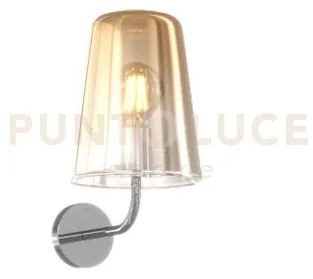 Applique cromo 1 luce ambra 1164cr-at-am