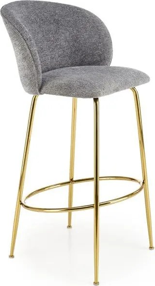 Sgabello da bar imbottito H-116 in grigio