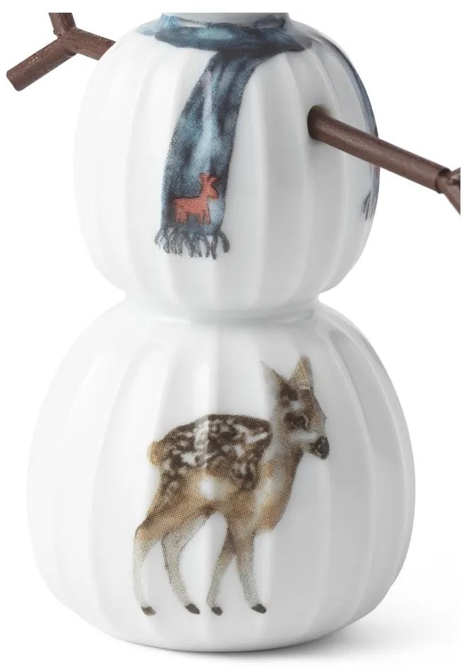 Statuetta natalizia in porcellana (altezza totale 11,5 cm) Hammershøi Snowman – Kähler Design