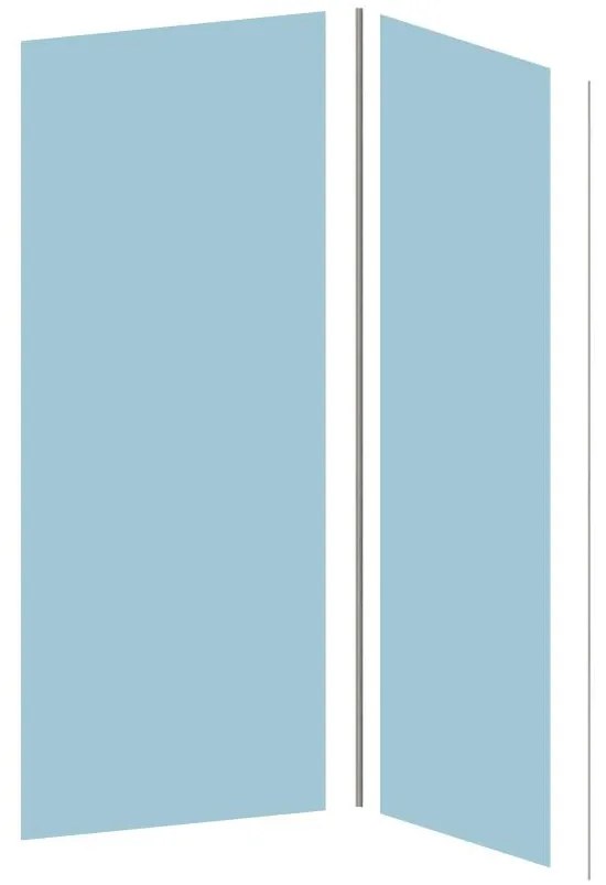 SALDI - Pannello da parete per il bagno con profili inclusi L. 90 x L. 120 x H. 210 cm - Lotto di 2