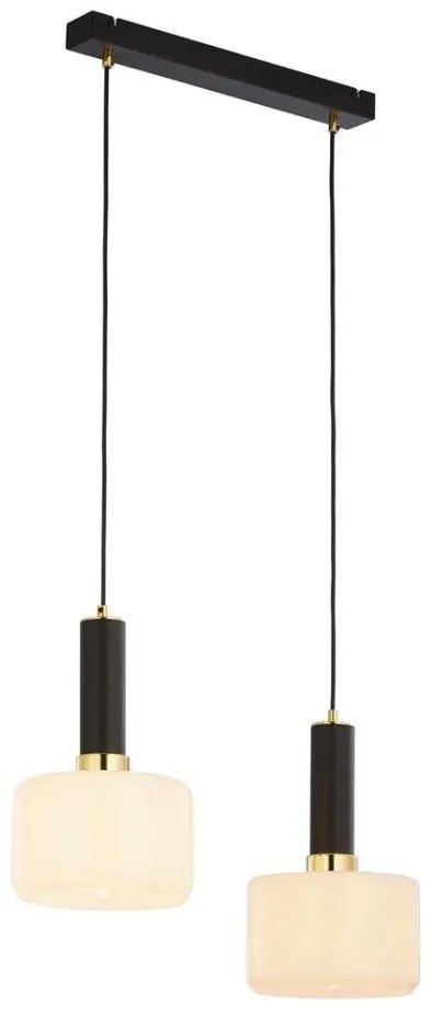 Jupiter 1853 - VA2 - Lampadario a sospensione con filo VANES 2xE27/60W/230V oro/nero