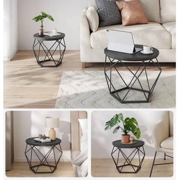 Set di 2 tavolini da salotto TALIA neri