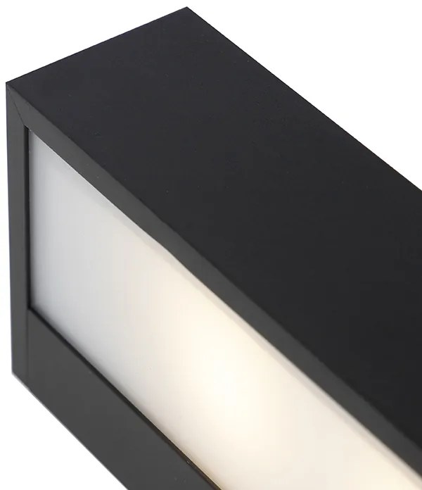 Applique da parete rettangolare di design nera 35 cm - Houx