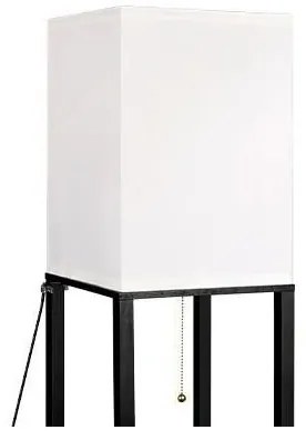Lampada da terra con ripiani 1xE27/60W/230V nero/bianco