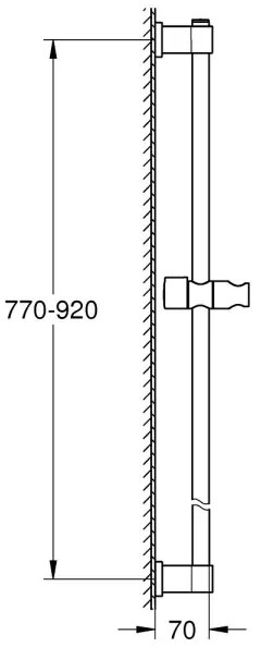 GROHE 269612431 - Barra doccia VITALIO UNIVERSAL 900 mm nera