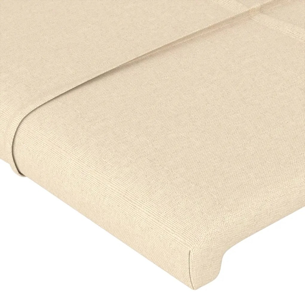 Testiera crema 80x5x78/88 cm in tessuto
