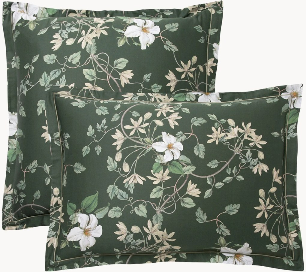 Federa in raso di cotone Gardénias