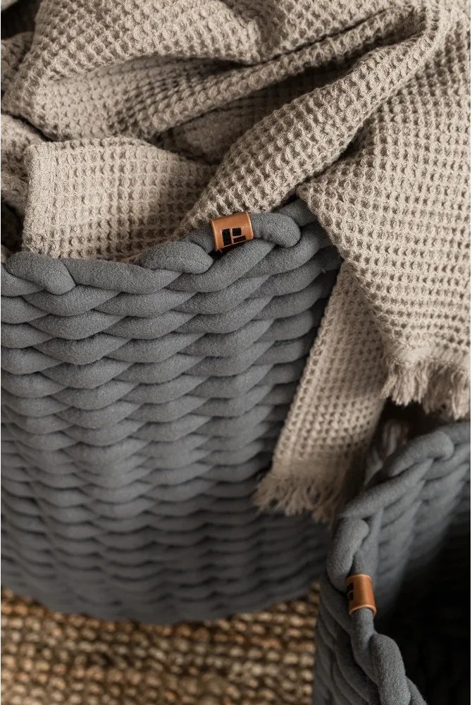 Cesto in tessuto ø 40x40 cm Peach Skin Round XL – Bigso