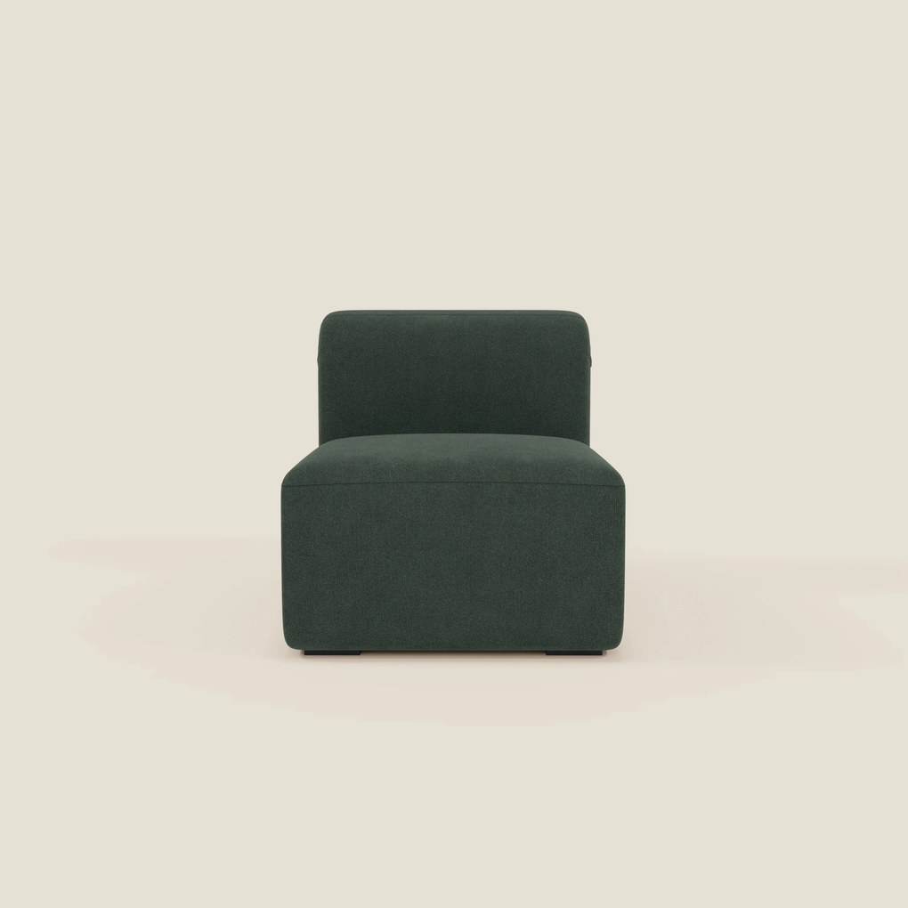 BonBon modulo centrale 70 cm – Poltrona o elemento componibile in tessuto smacchiabile T23 verde