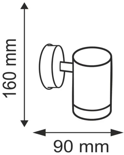 Applique da esterno OLIMP 2 1xGU10/8W/230V IP44 acciaio inossidabile