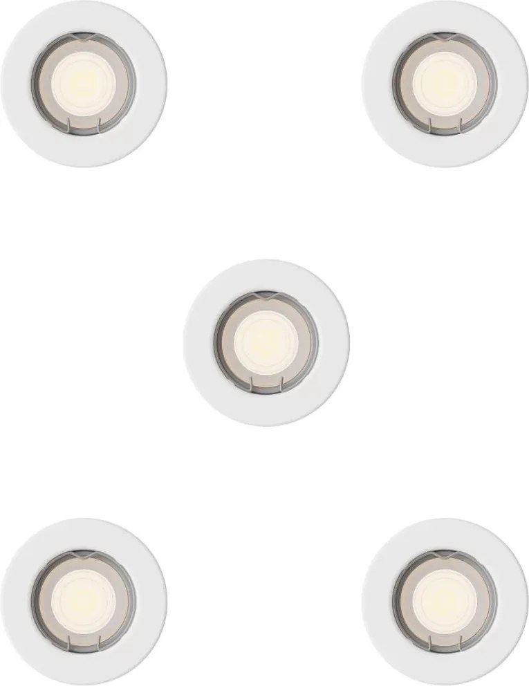 Philips - Set da 5 faretti da incasso PERIDOT 1x GU10/7W/230V bianco