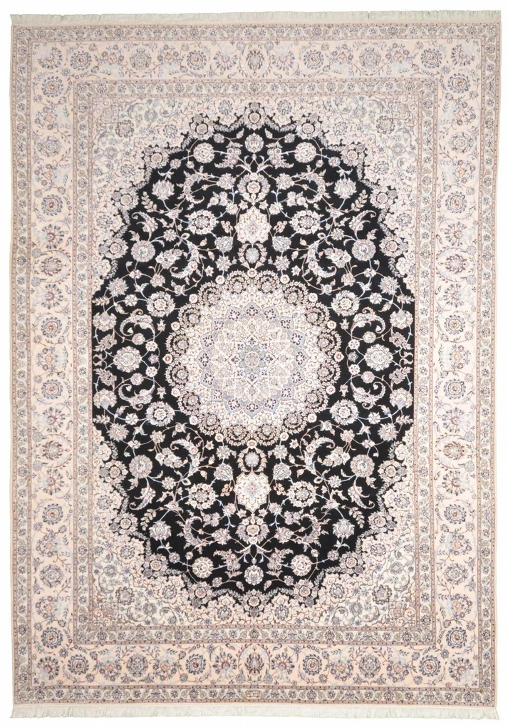 Nain Tappeto persiano 260 x 360 Blu (Iran) Annodato A Mano