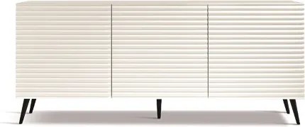 Madia mobile 3 ante scocca in nobilitato ARISA Bianco con 5 piedini