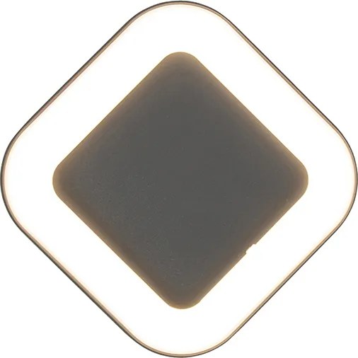 Lampada da parete e soffitto grigia quadrata IP54 - Ariel