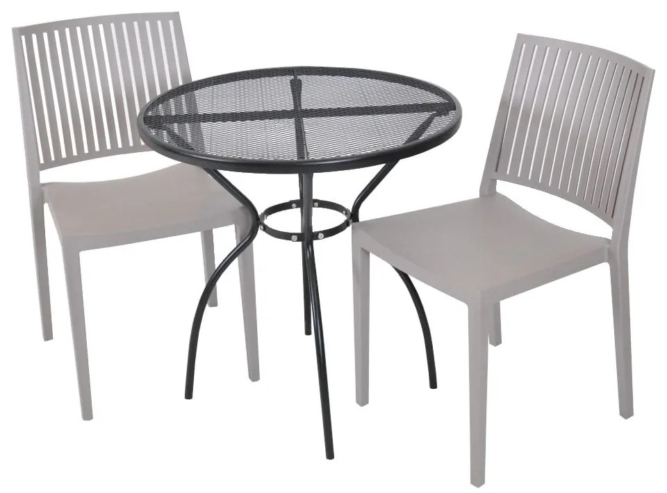 Sedia da giardino in plastica beige Bars - Rojaplast